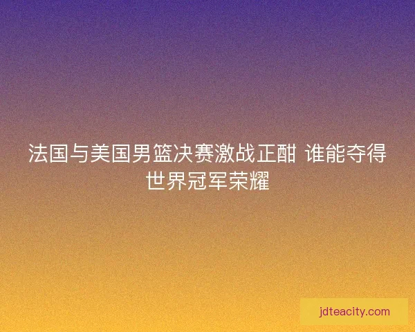 法国与美国男篮决赛激战正酣 谁能夺得世界冠军荣耀