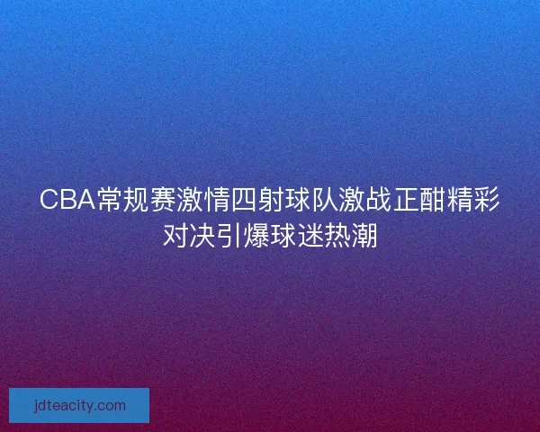 CBA常规赛激情四射球队激战正酣精彩对决引爆球迷热潮