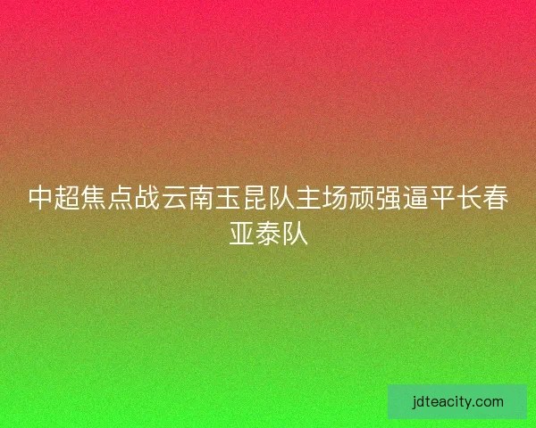 中超焦点战云南玉昆队主场顽强逼平长春亚泰队